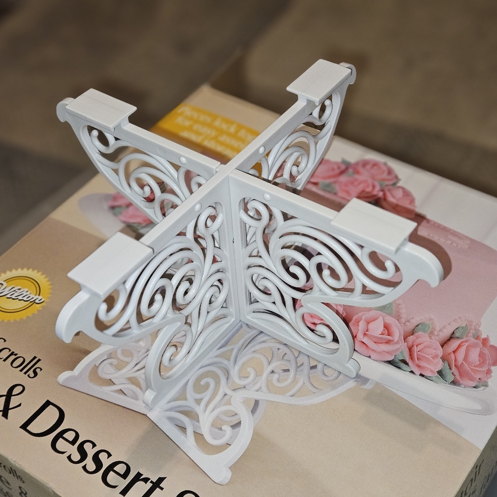 Fancy Scrolls Cake Stand